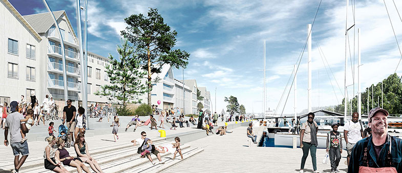 Arkitekt bakom förslaget för Norrtäljes nya offentliga rum är Sydväst arkitektur.